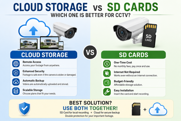 Cloud Storage or SD Cards, Which One Is Better for CCTV Cameras.