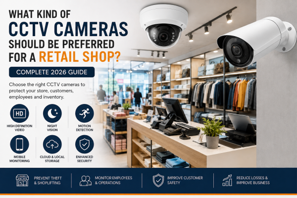 What Kind of CCTV Cameras Should Be Preferred for a Retail Shop (Complete 2026 Guide)