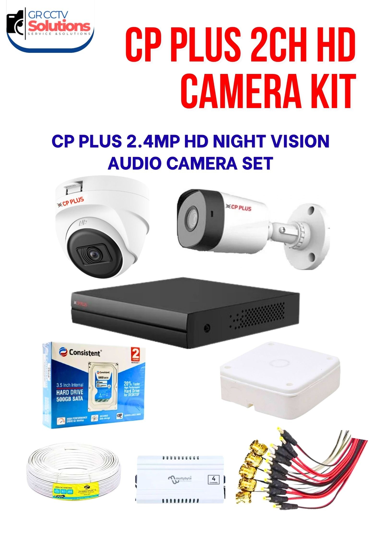CP PLUS 1-INDOOR 1-OUTDOOR AUDIO CAMERA KIT � CAMERA'S KITT Price Ghaziabad