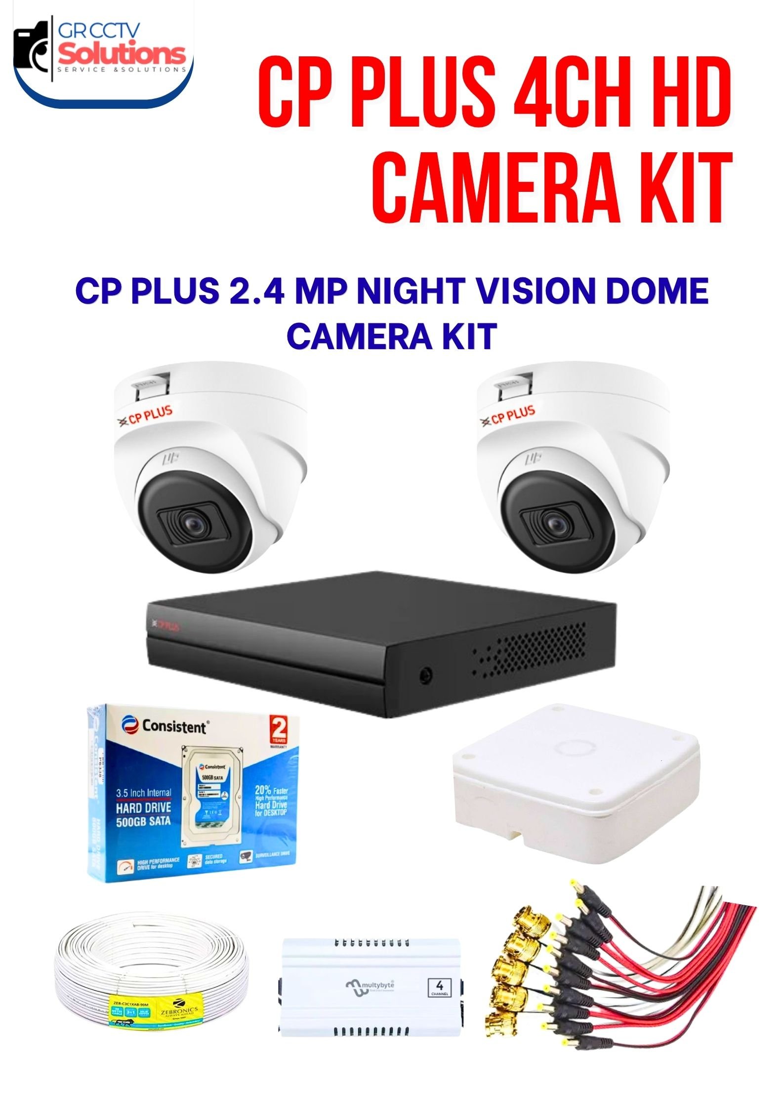 CP PLUS 2.4MP HD 2-INDOOR NIGHT VISION CAMERA KIT � CAMERA'S KITT Price Ghaziabad