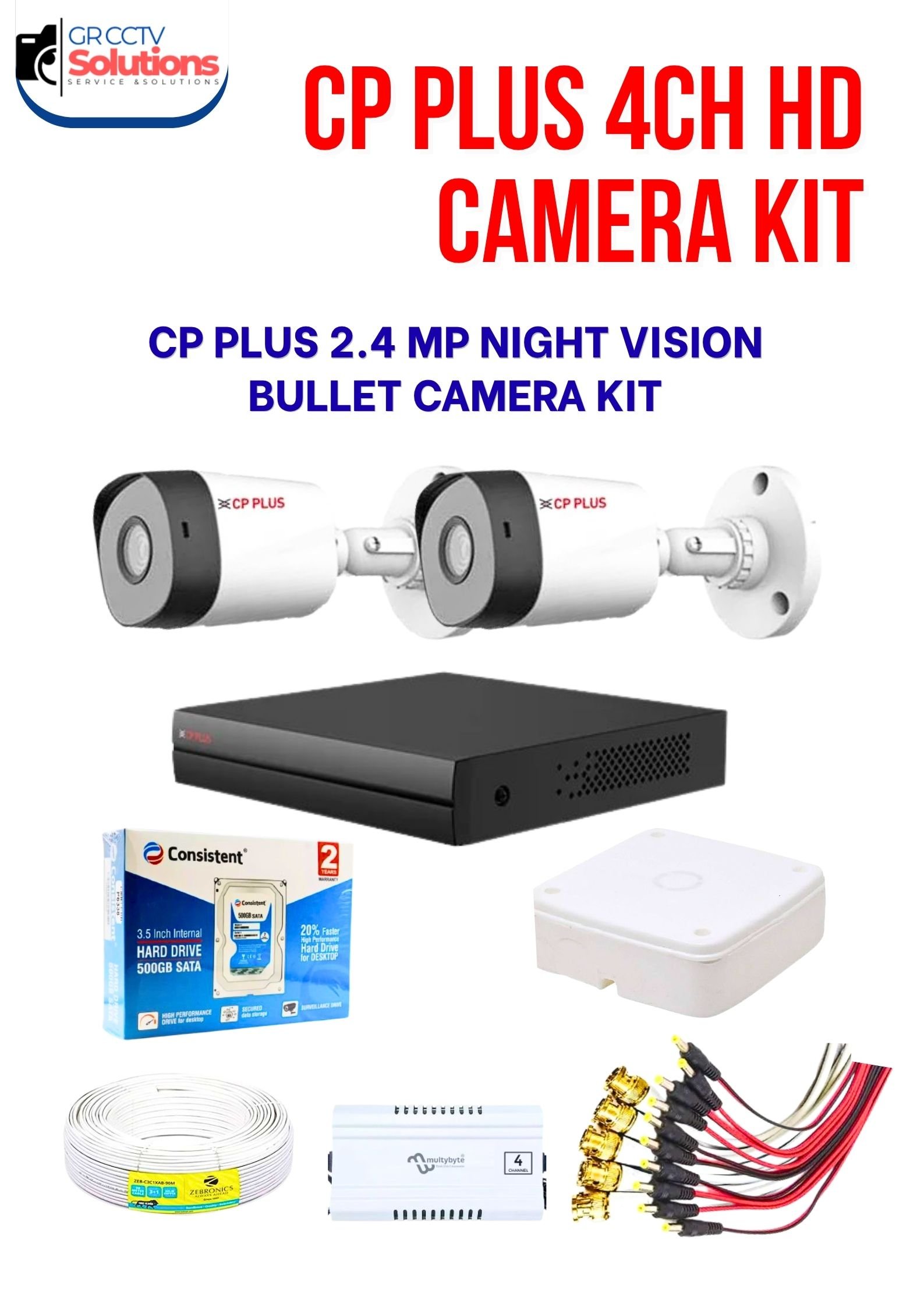 CP PLUS 2.4MP HD 2-OUTDOOR NIGHT VISION CAMERA KIT � CAMERA'S KITT Price Ghaziabad
