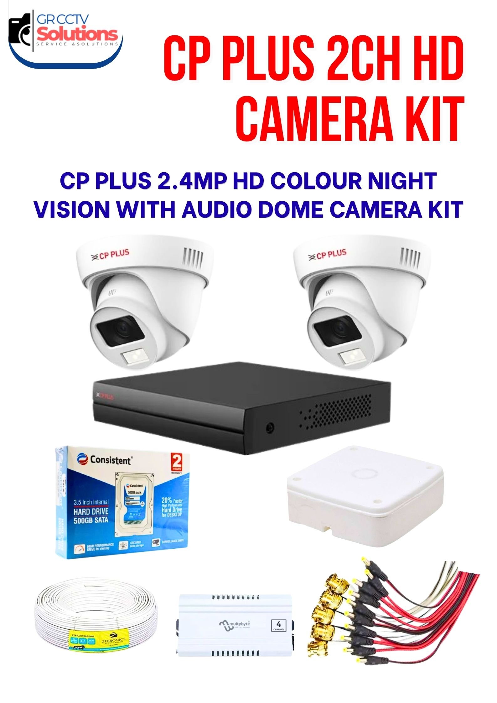 CP PLUS 2 INDOOR COLOUR NIGHT VISION AUDIO CAMERA KIT � CAMERA'S KITT Price Ghaziabad