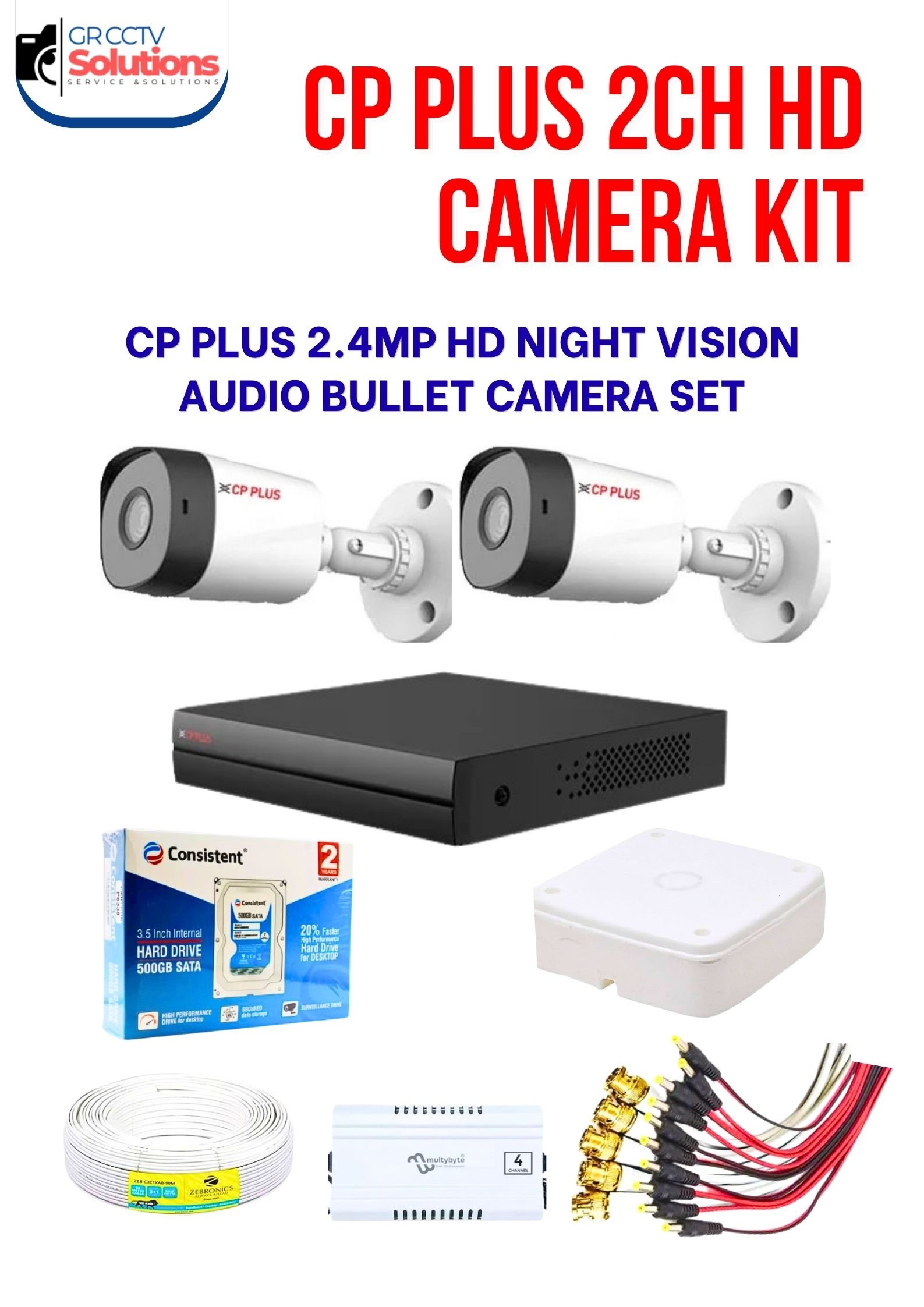 CP PLUS 2-OUTDOOR NIGHT VISION AUDIO CAMERA KIT � CAMERA'S KITT Price Ghaziabad