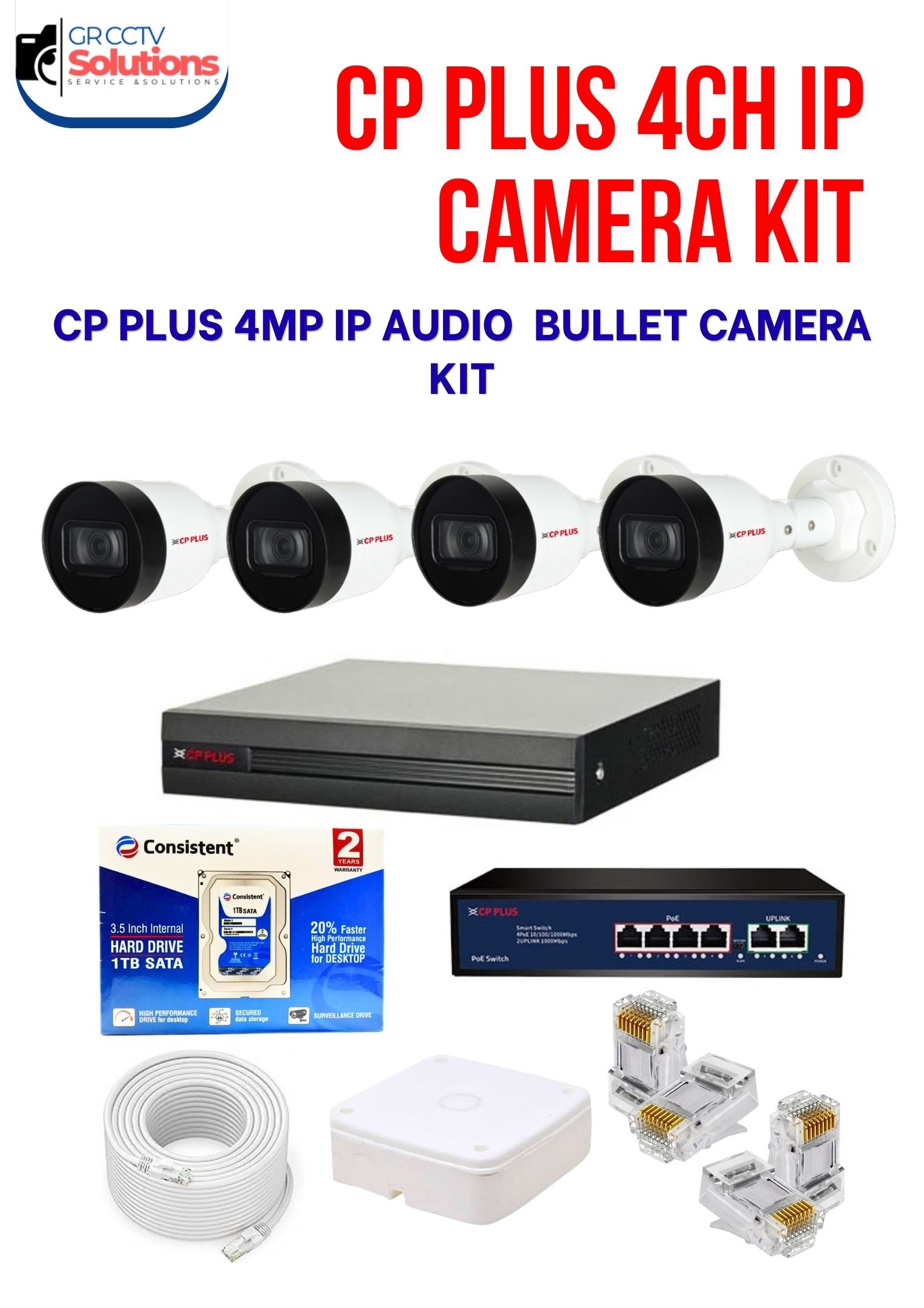 CP PLUS 4MP IP 4 OUTDOOR NIGHT VISION AUDIO CAMERA KIT � CAMERA'S KITT Price Ghaziabad